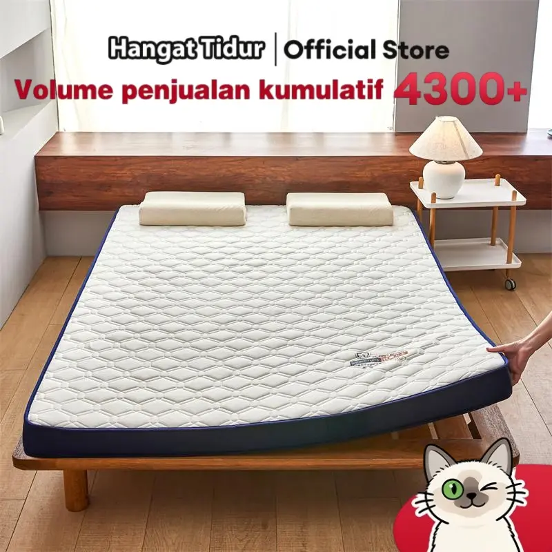 【TERBARU】Kasur lateks sutra susu Kelas A kasur siswa anti-tekanan dua sisi tiga dimensi bernapas,Matras Busa Memory Foam Rebound Lambat, Dua Sisi 3D Bernapas, Anti Tekanan, Empuk Nyaman, Mudah Dilipat untuk Asrama dan Kamar