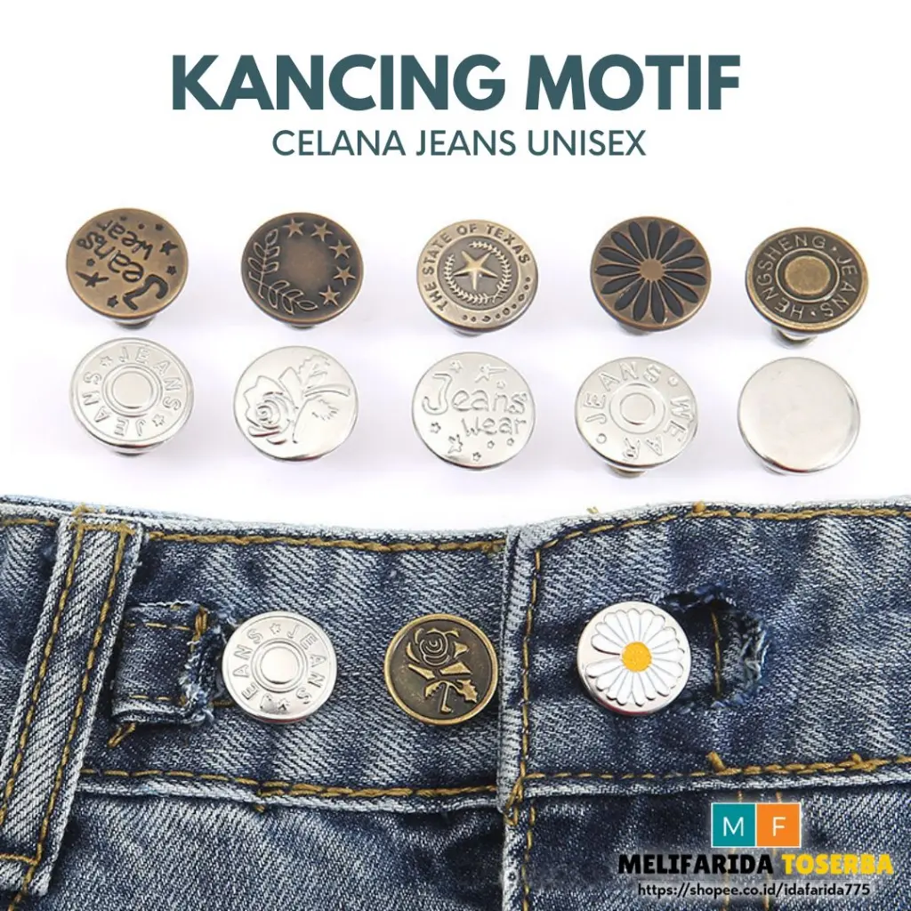 Kancing Celana Jeans Pengecil Lingkar Pinggang Copot Pasang Universal