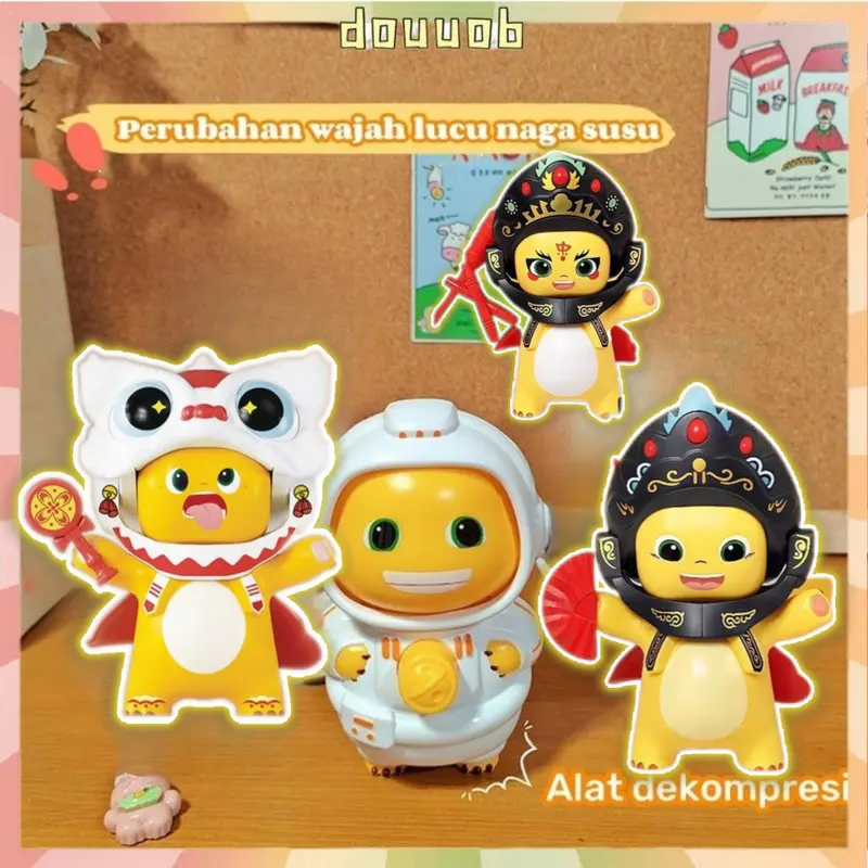 【Gantungan Kunci】Hadiah Ramadhan 3 Ekspresi Acak Mainan Nailong Dino Kuning Terbaru / Mainan Dekompresi / Berubah Ekspresi Wajah / Berubah Wajah Lucu Toy Doll 0