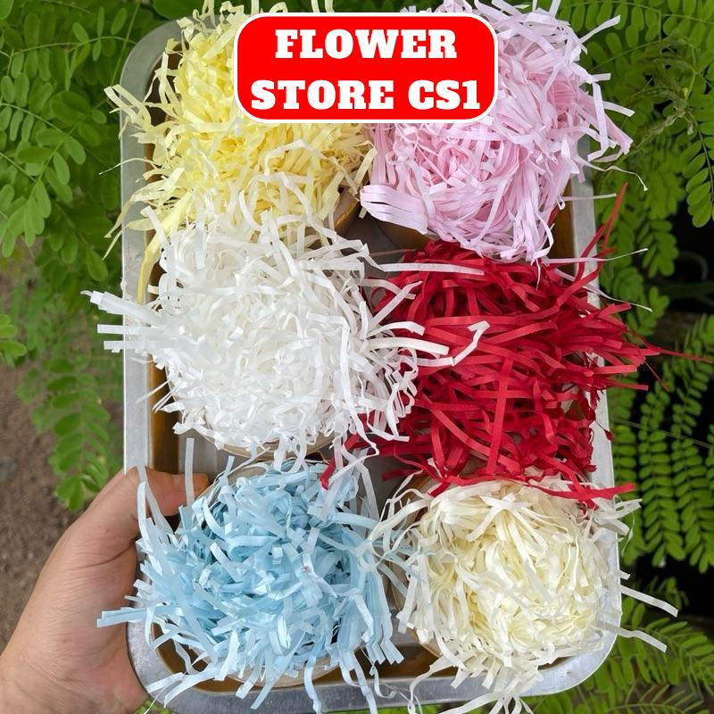 100gr Giấy rơm giấy vụn lót hộp quà tặng mềm nhẹ rất nhiều