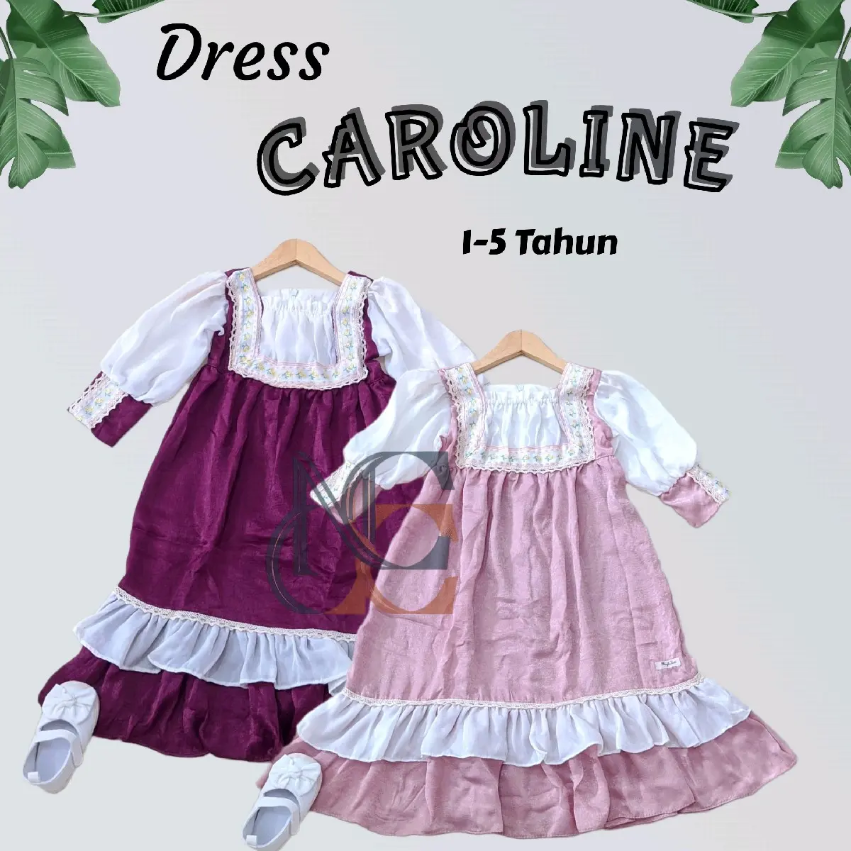 "NCC" 1-5 Tahun Gamis anak Perempuan CAROLINE Dress Panjang Baju Muslim anak