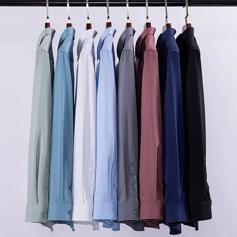 BEST SELLER Kemeja Alisan Pria Polos Slimfit Kemeja Pria Lengan Panjang Putih 8