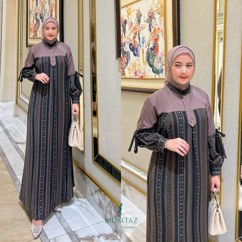 KANAYA SIGNATURE by Mumtazgamis itycreap mix rosecreap gamis wanita terkini Muslim Dress Mewah Pesta Lebaran Syari Maxi Dewasa Remaja cocok untuk Kondangan Simple terbaik 8