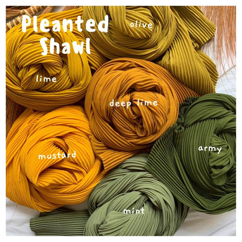 PASHMINA PLISKET TANPA LIPATAN UKURAN 180 x 75cm 2