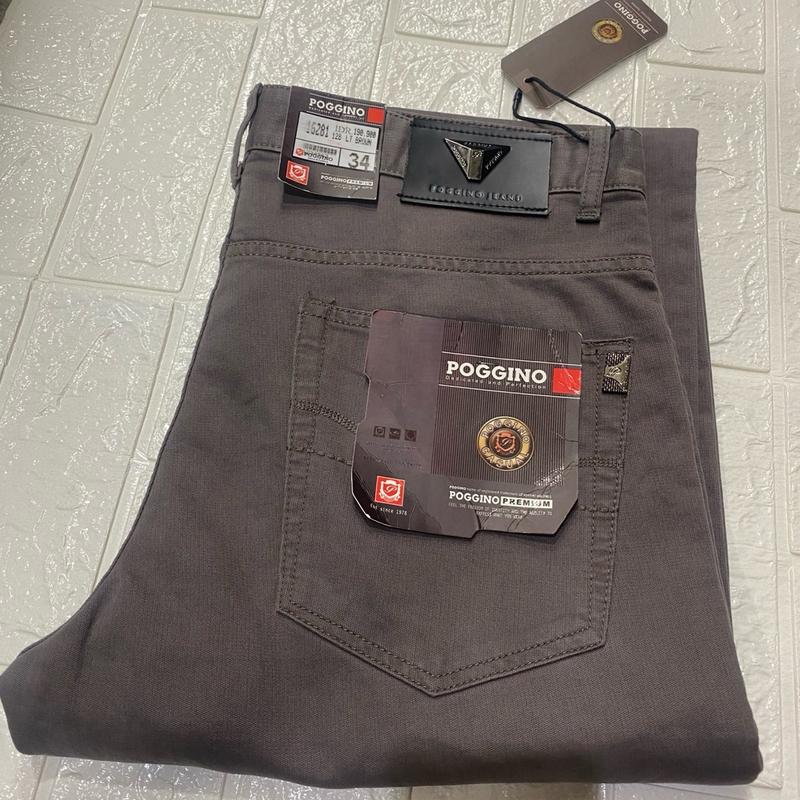 celana kanvas katun poggino panjang standar pria/cowok formal kecil besar jumbo Tebal Dewasa Nyaman Keren Lembut Kantong Hitam Chino 2