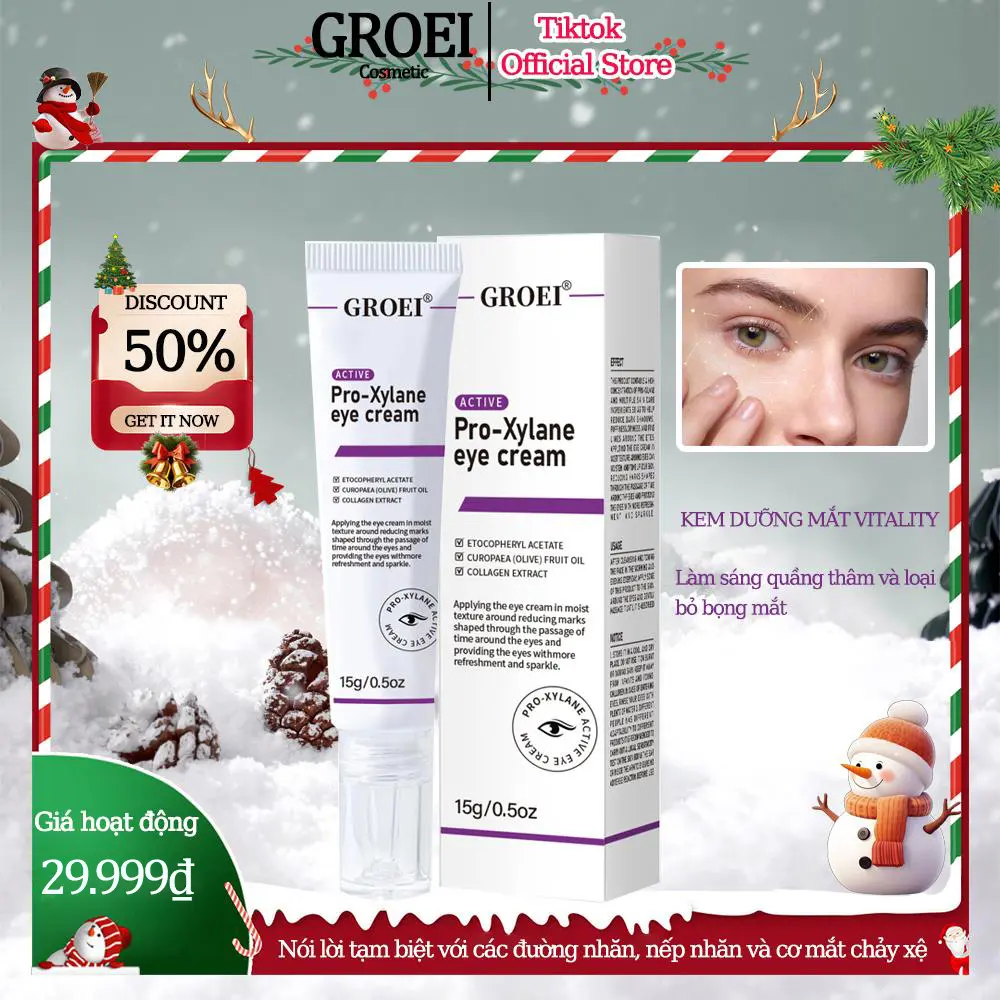 Kem Mắt Collagen, GROEI, Chống Bọng Mắt, Quầng Thâm, Chống Lão Hóa, Dưỡng Ẩm, Kem Mắt PRO-XYLANE, 15g, Mịn Màng, Sáng, Thoải Mái, Nâng, Nếp Nhăn, Huyết Thanh Mắt, Thích Hợp Cho Phụ Nữ, Chăm Sóc Mắt, Bản Phát Hành Mới