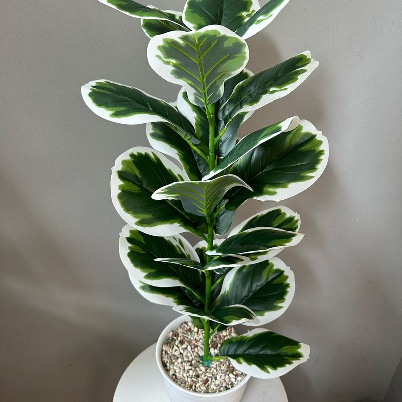 TANAMAN ARTIFICIAL KETAPANG  PUTIH 23DAUN(sudah+pot) 6