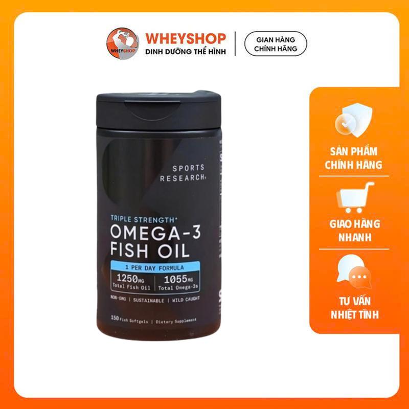  Viên uống bổ sung dầu cá SR Triple Strength Omega-3 Fish Oil  30-60-90-120-150-180 VIÊN   - WHEYSHOP HCM 