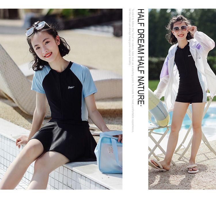 Product Introduction of Young and Older One-Piece Swimsuit for 2023 New Junior High School Student Quick-Drying Swimming Pool Special's Swimsuit Girls Summer 10