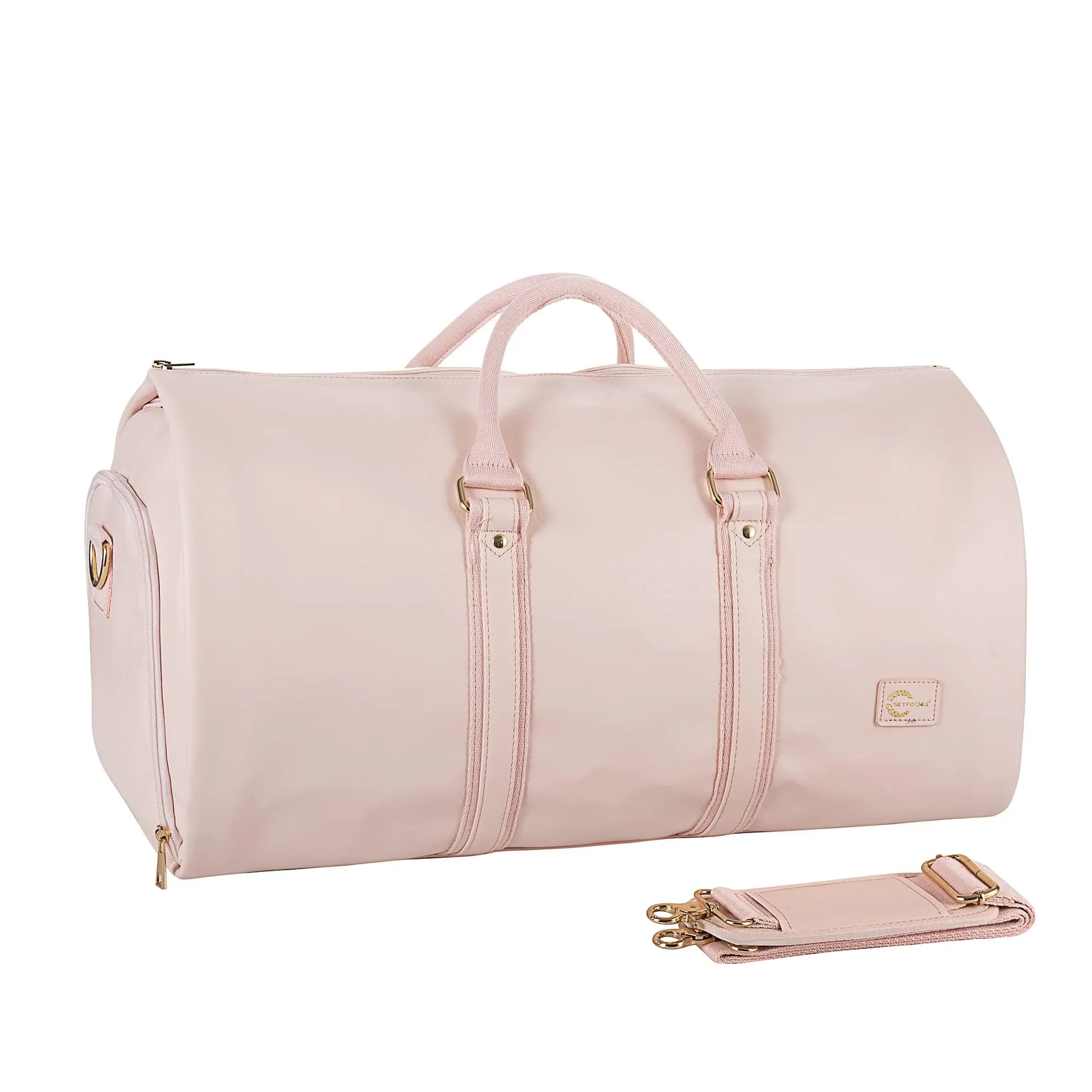 Convertible Carry on Garment Bag for Women Men,Leather Garment Bags for Travel with Shoe Pouch 2 in 1 Hanging Suitcase Suit Bag for Women Travel Bags for Women Duffle Bag Garment Bag