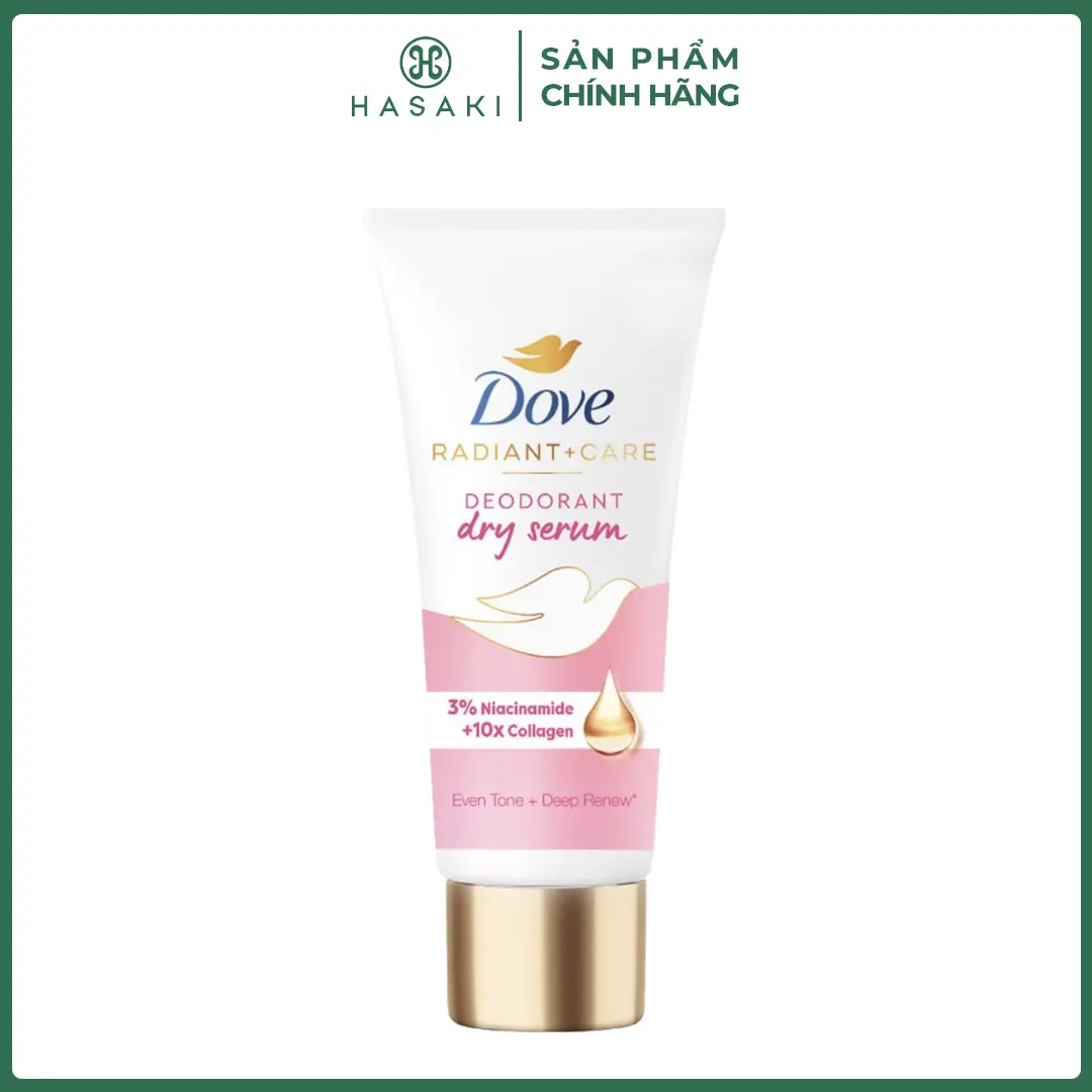 Serum Ngăn Mùi Dove 40ml Deodorant Dry Serum 3% Niacinamide + 10X Collagen