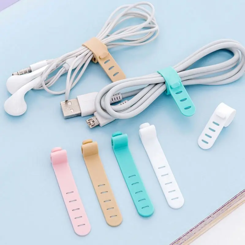 Silicone Cable Winder Cable Tie Wire Winder Cord Organizer USB Earphone Data Line Mouse Keyboard Cable Cord Holder
