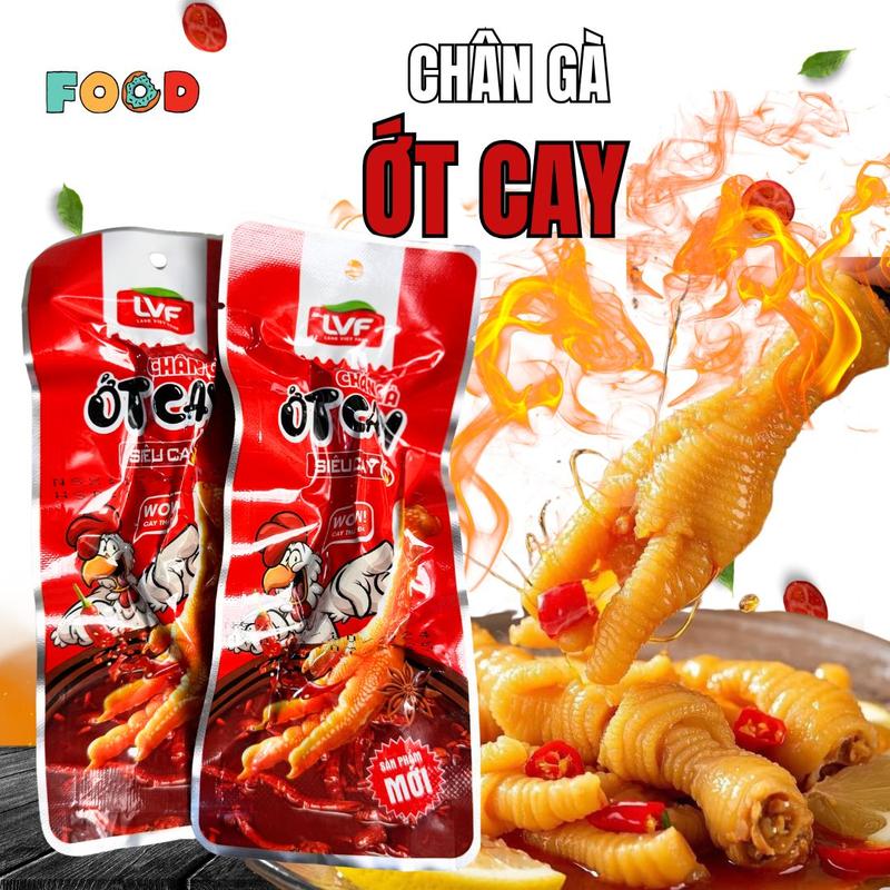 Combo 30 bịch chân gà ớt cay [Siêu Cay] 32g