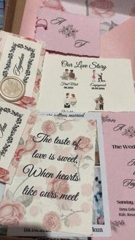 Product Review of bloomingyourwedding Keepsake | Wedding Vows | Handmade Undangan Aesthetic (Classic Design) keepsake wedding vows set undangan aesthetic wedding stationery calligraphy kaligrafi invitation wedding set express from C**️ 0