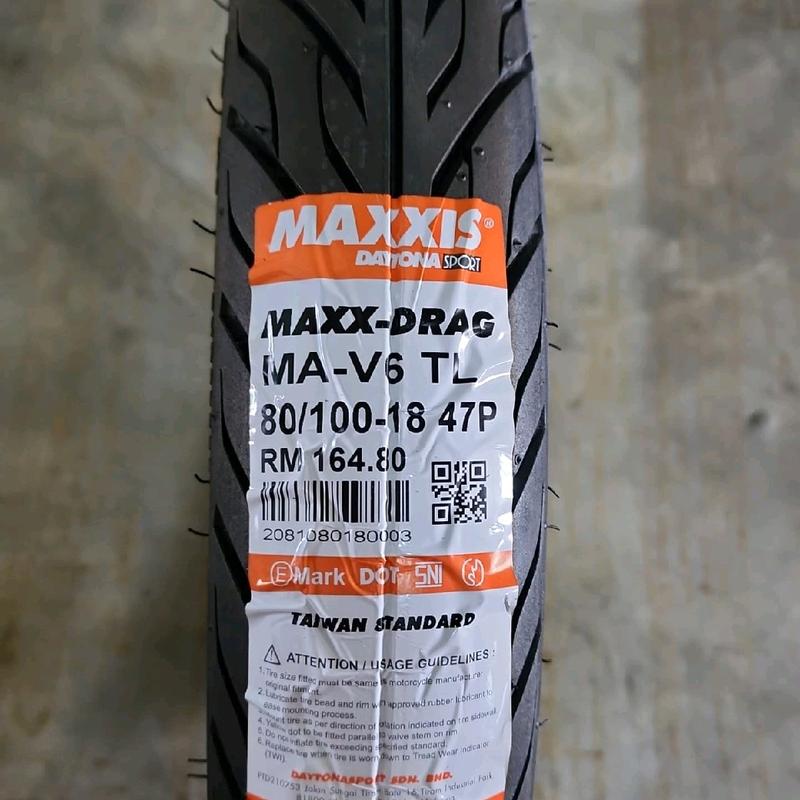 MAXXIS TAYAR MAXX DRAG MA V6 80/100-18 TAHUN 2022 CLEAR STOCK - TikTok ...