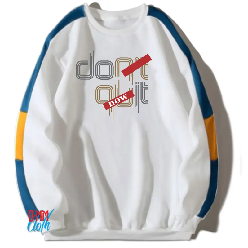 Sweater Oversize Unisex Don Quit Crewneck Korean Style Big Size Jumbo (S-5XL) - Casual Outerwear Distro Polos - Wanita, Hoodie Fleece Tebal Basic Couple Nyaman 8