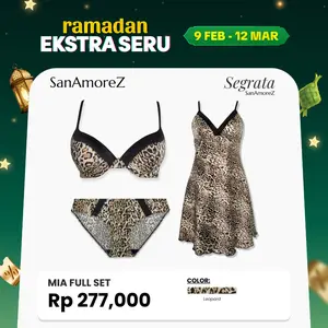 Lingerie Sexy Wanita Set 3 in 1 Baju Tidur Seksi Push Up Bra Set SanAmoreZ Mia