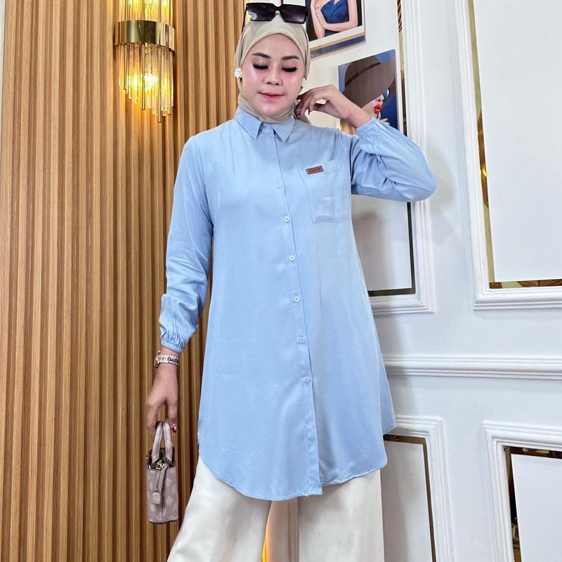 RALYN - TUNIK RAYON TWILL ATASAN POLOS STANDART DAN JUMBO LD 120 #2.08 Formal Kain raya 8