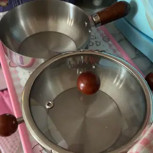 [EXCLUSIVE ISCHAINDYOFCI] TEXANIA SET Panci dan Saucepan Stainless Steel Anti Lengket Anti Karat Diameter 16cm Gagang Kayu Lembut Tahan Panas Kitchenware