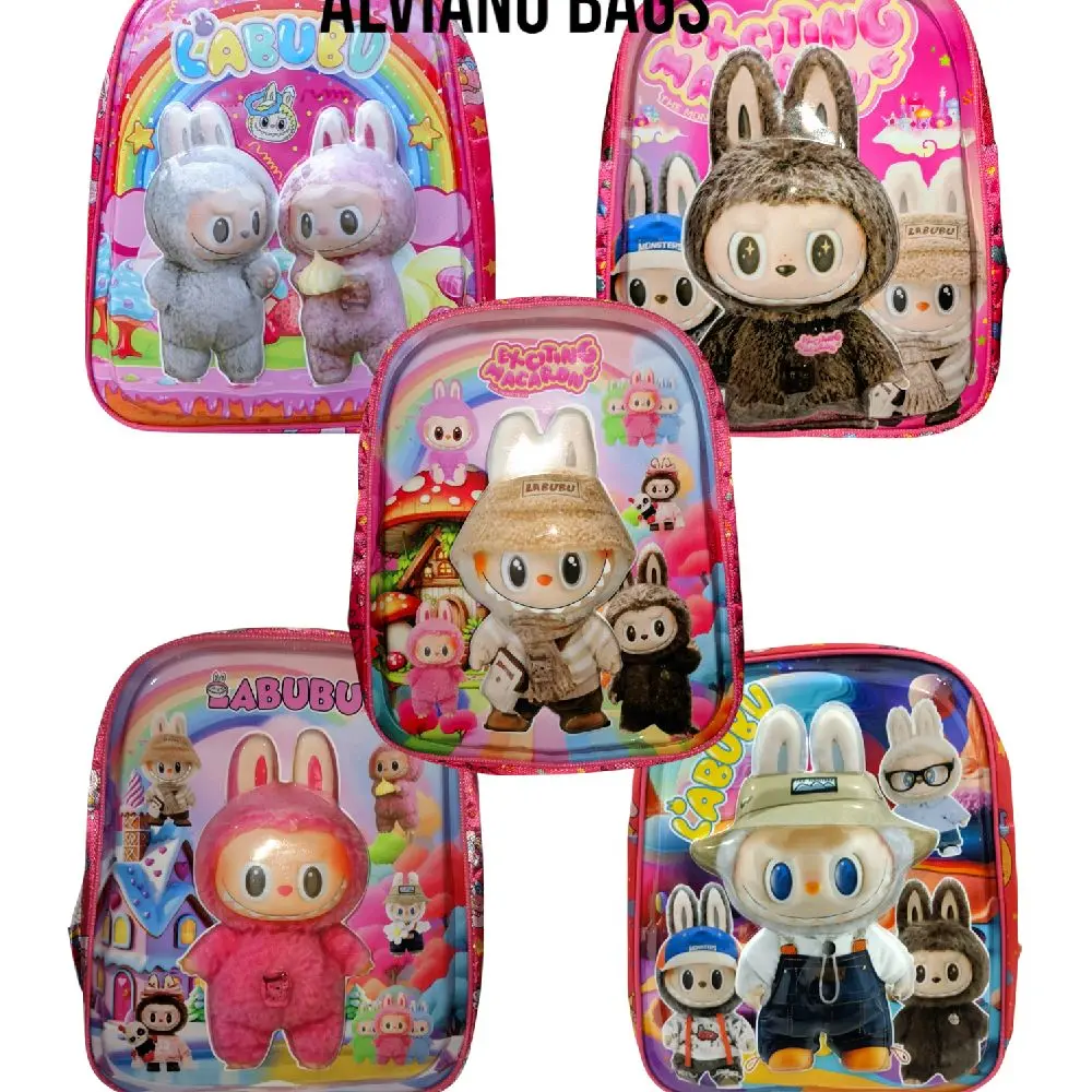 TAS SEKOLAH ANAK TK 3D ADA LAMPU LED NYA ,TAS ANAK LABUBU KARAKTER FASHION
