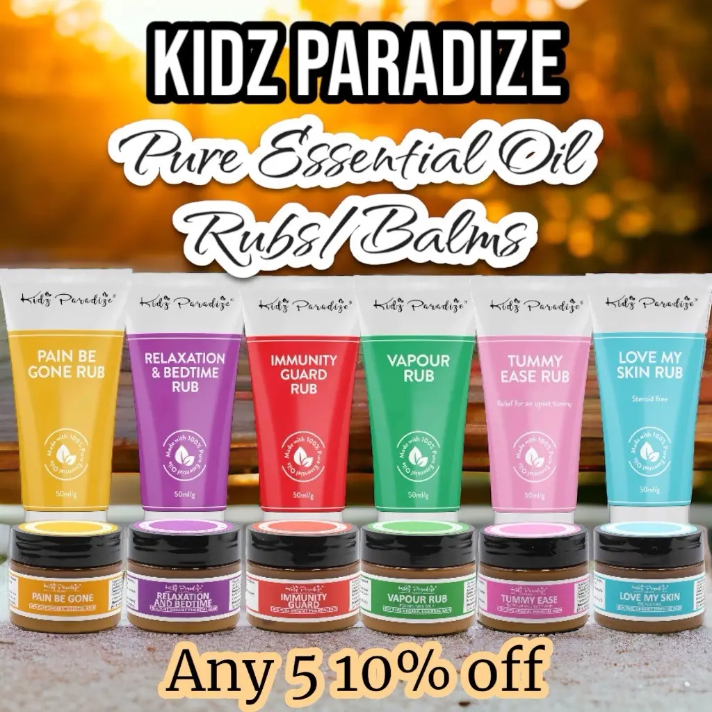 Kidzparadize Essential Oil Based Balms and Rubs Aromatherapy