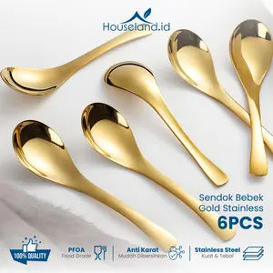 Sendok Bebek Gold isi 6pcs / sendok bubur / sendok bebek emas Kitchenware
