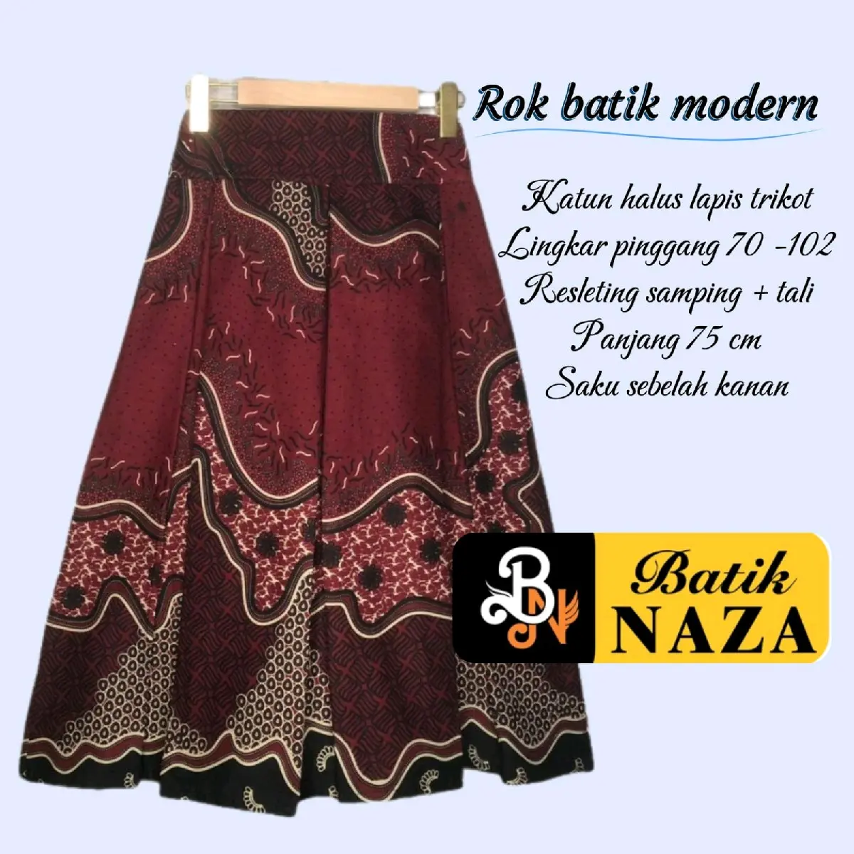 ROK MODERN BATIK 7/8PREMIUM Katun Wanita