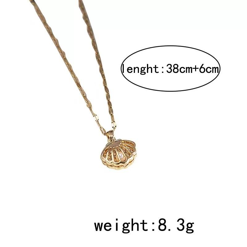 Product Introduction of LIVIA - New Light Luxury Hollow Shell Pendant Necklace   French Luxury Pearl Fashion Versatile Clavicle Chain 2