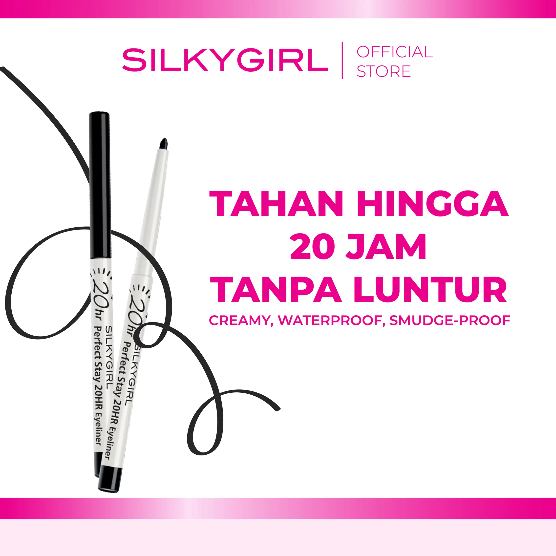 SILKYGIRL Perfect Stay 20Hr Eyeliner 01 Blackest Black