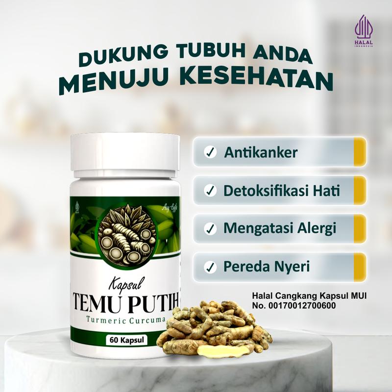 Kapsul Herbal Temu Putih/Curcuma Zedoaria 60 kapsul original 0