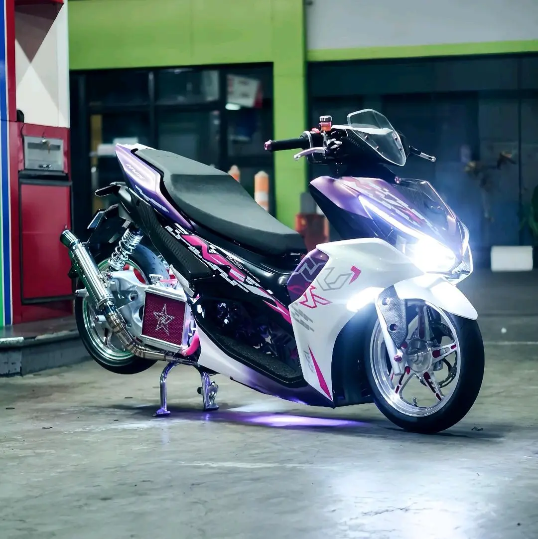 STRIPING ALL NEW AEROX CONNECTED NVX 155 PINKY TERBARU DESIGN ppfsuperglossymotor