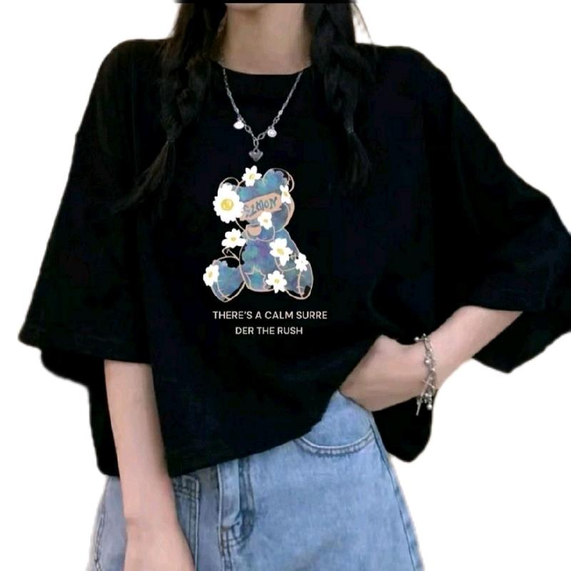 Crop Top Wanita 3/4 Dewasa & Remaja Terbaru Combeb - Model Terbaru - Distro, Combed, Polos, Tebal, Kaos, Panjang, Katun, Oversize, Oblong Nyaman Cewek T-Shirt Tee Unisex 0