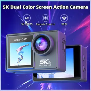 【New】AT-M40R 5K 30FPS Sports Action Camera Dual Screen EIS Remote Control WiFi 170° Wide Angle 30M Waterproof Diving
