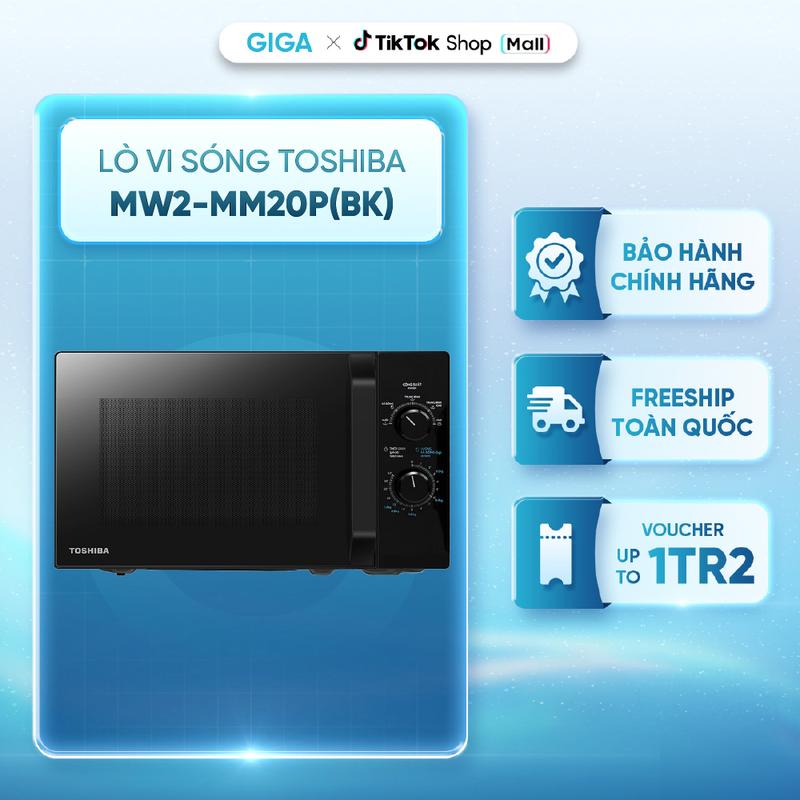 Lò vi sóng Toshiba MW2-MM20P(BK) 20L - Rã đông tiện lợi - Điều khiển núm vặn