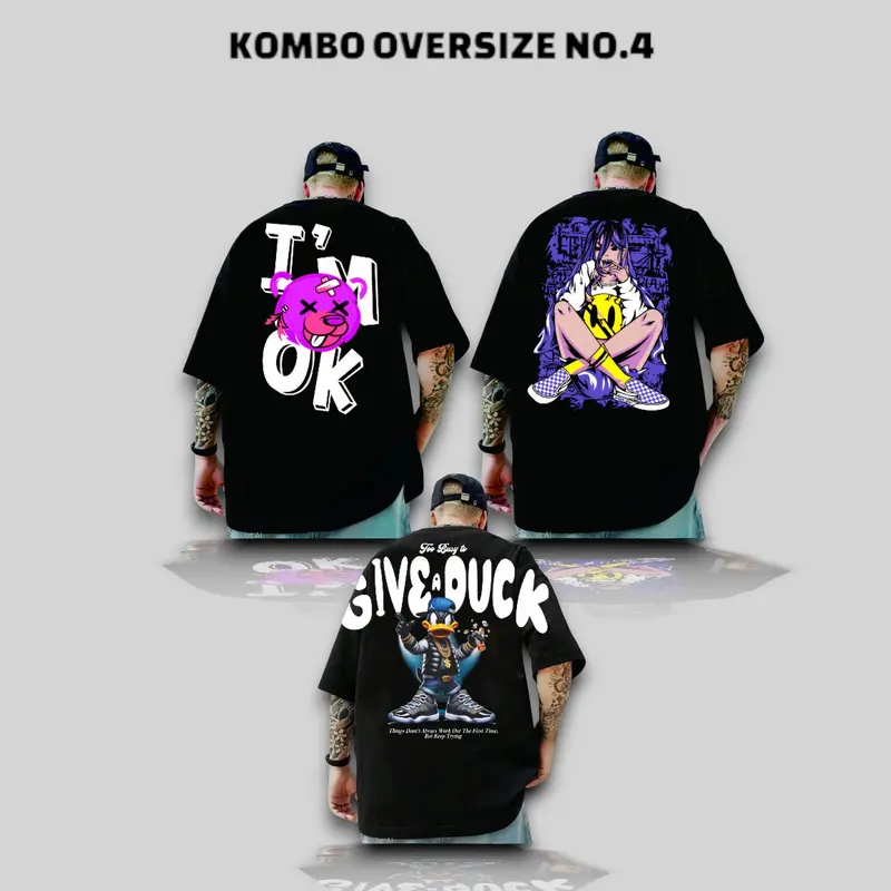 PROMO KAOS MOTIF 3PCS 100RIBUAN KAOS JUMBO /KAOS T-SHIRT OVERSIZE PRIA /KAOS DISTRO VIRAL TERPOPULER 4