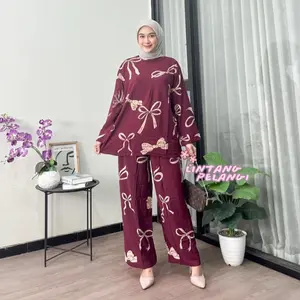 Setelan Rayon Wanita Jumbo Terbaru Busui Ld 125cm / One Set Kekinian Bahan Rayon Super
