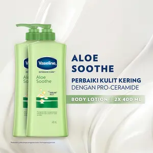 Vaseline Lotion Intensive Care Aloe Soothe 400ml Twin Pack