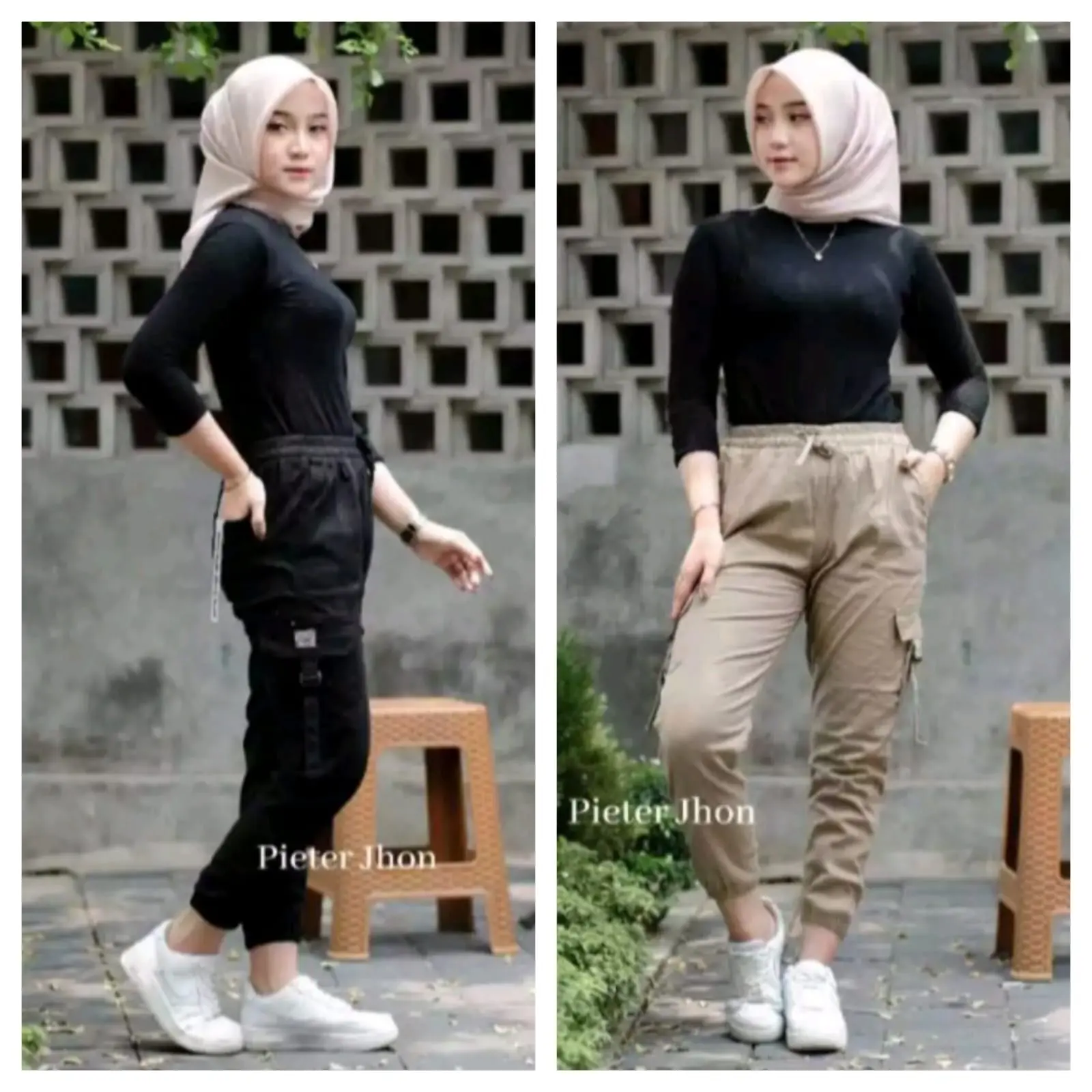 Cargo Jogger Pants / Jumbo / Celana Panjang Wanita Saku Samping Nyaman
