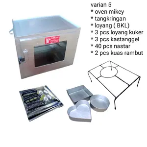 oven tangkring kompor 3 susun oven kue anti karat gratis loyang Nastar bolu dan cetaka kue kering Kuas lengkap dengan tangkringan Kitchenware