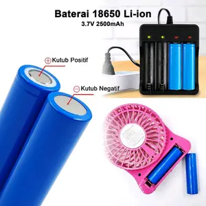 Baterai type 18650 bisa diisi ulang