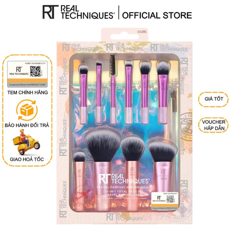  Bộ cọ cá nhân 10 cây RT Real Techniques Travel Fantasy Mini Brush Kit Cosmetics - Trang Điểm 