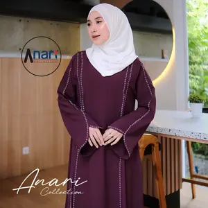 Anari Dress Abaya Swaroski Madinah Bahan Sabrina Anti UV Elegan Premium Branded muslim wanita