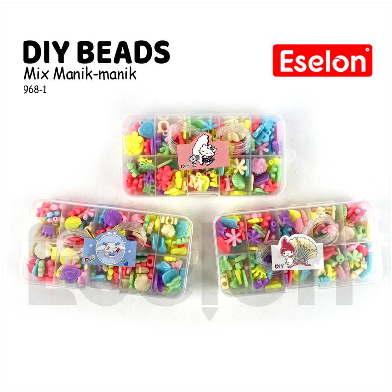 1set Mainan DIY Meronce Manik 10 sekat/ Mainan Edukasi Anak Beads ...