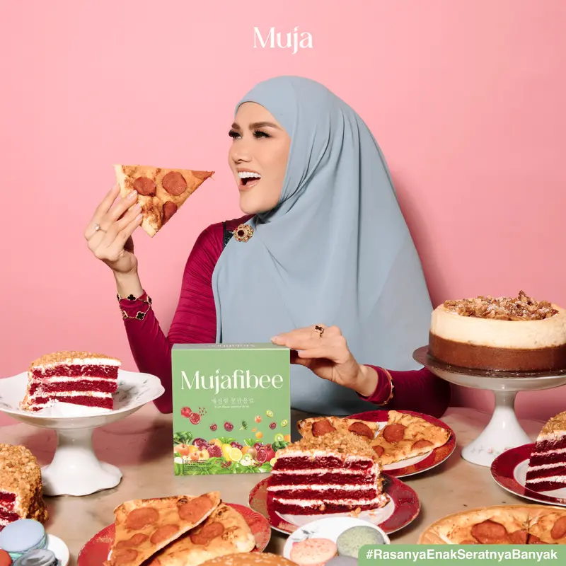 Mujafibee by Mulan Jameela Minuman Serbuk Rasa Plum - 1 Box (10 Sachet) 1