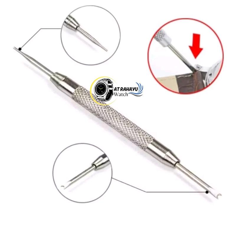 Obeng Dua Sisi 2 Sisi Alat Pelepas Springbar Alat Pembuka Pin Tali Jam Tangan Obeng Pembuka Pin Pengait Springbar Remove Obeng Spring Bar Remover Strap// Tools Pembuka Tali Jam // Obeng Murah 0