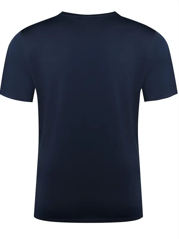 Men's Regular Fit Letter Print Round Neck Tee, Casual Short Sleeve Crew Neck T-shirt for Summer, Fashion Men's Top for Daily Wear 7