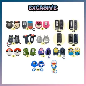 [CKMTR] Case Kunci Motor Silikon Kualitas Premium Pelindung Benturan Karakter Lucu Desain Unik