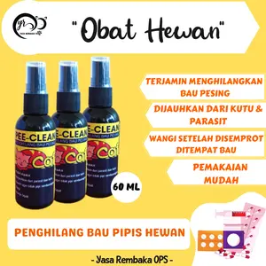 PEE CLEAN 60ml - Penghilang Bau Urin Kucing & Anjing