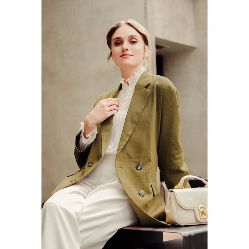 Benang Jarum - Cleo Blazer - Olive 3
