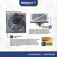 Gambar Bellucci-X Floor Drain FDR-F36 Saringan Got Kamar Mandi Stainless Steel Afur Lantai Anti Bau & Serangga - Brilliant Chrom dari ONASSIS BELLUCCI OFFICIAL Kota Tangerang 4 Tokopedia
